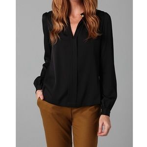 Diane von Furstenburg Billow Black Shirt